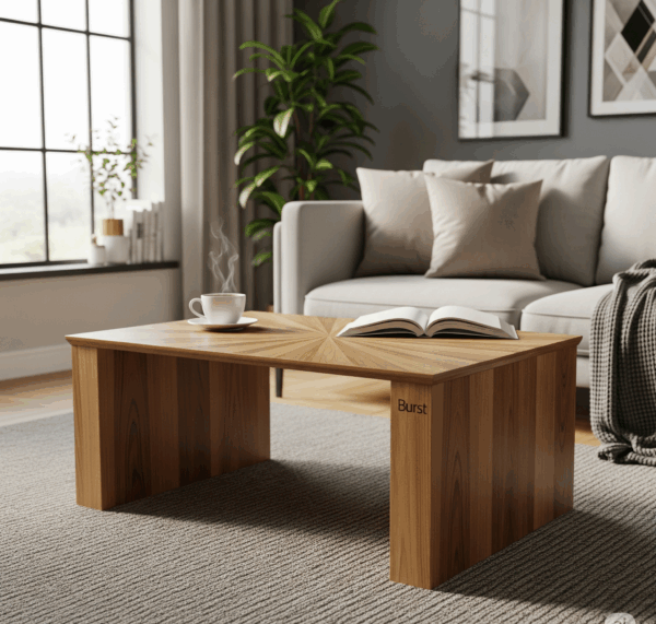 burst™ modern wooden coffee table – minimalist living room furniture with storage