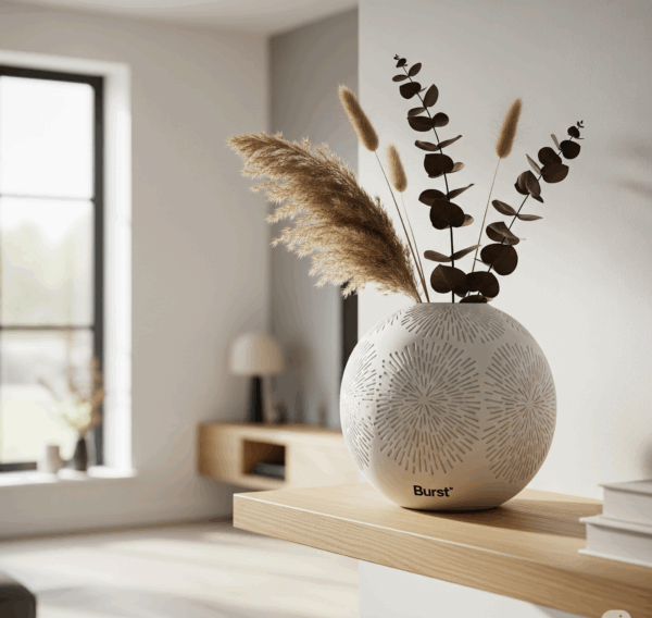 burst™ minimalist ceramic vase – modern decorative home accent for living room & office
