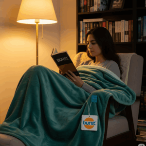 burst™ handwoven scandinavian knit throw blanket – cozy minimalist home textile