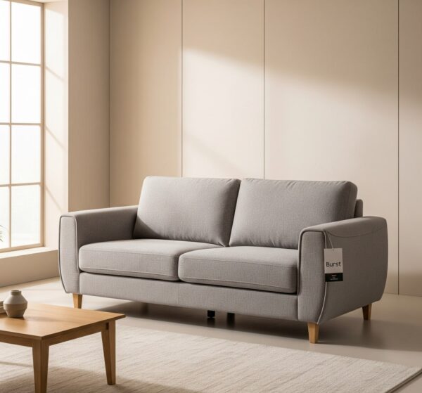 burst™ scandinavian fabric 2 seater sofa – modern minimalist living room furniture